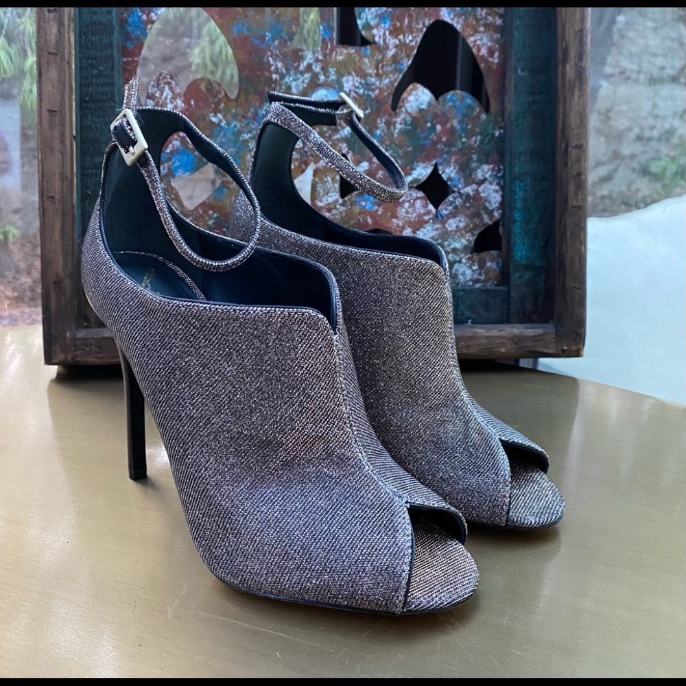 Brian Atwood BFLIESE Metallic Peep Toe Stilettos